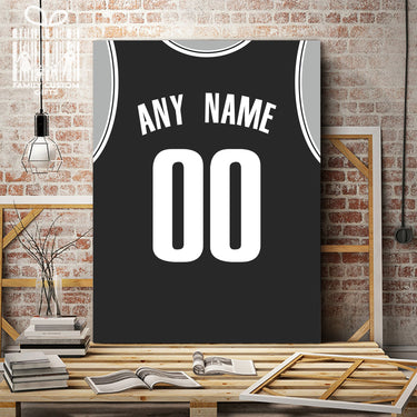 Brooklyn Jersey Custom Canvas Print Wall Art for Boy Girl Men Women Basketball Personalized Canvas Art